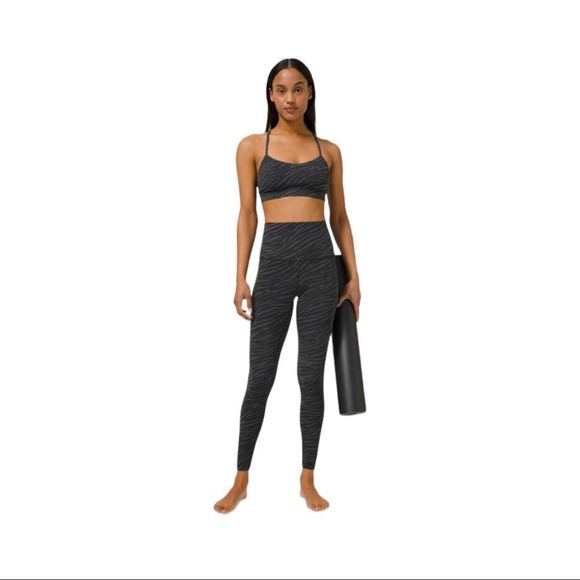 lululemon athletica Pants - Lululemon Align Super High Rise Pant 28” le tigre camo deep coal multi Size 14